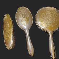 Antikes Frisierset - Spiegel Haarbürste & Kleiderbürsten /Vintage/Sammler