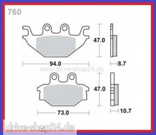 [760] BremsKLÖTZE Bremsbeläge für Herkules ATV CECTEK Gladiator 500 EFi VORNE