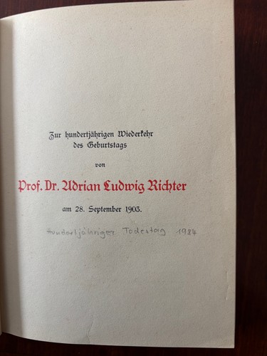 Ludwig richter gedenkschrift - ludwig, richter–gedenkschrift