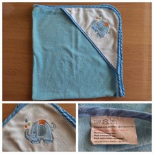 Kapuzenhandtuch, für Baby/Kinder, blau, Elefant, unbenutzt