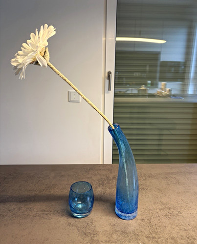 Blaue leonardo vase mit - blaue,