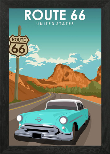 Route reiseposter - 66,