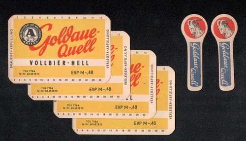 Ddr bieretiketten goldaue - ddr, 6
