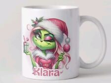 Süße Tasse mit Grinch-Motiv und deinem Namen • beidseitig Aufdruck 