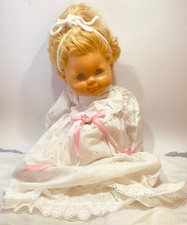 Vintage Puppe Schildkröt "Schlummerle" Taufkleid Auflage, ohne festen Korpus