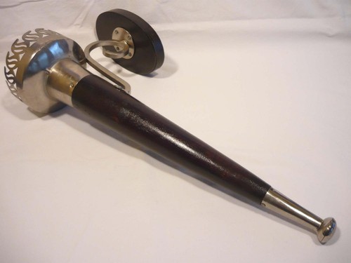 Wandfackel 45cm holz metall - wandfackel,