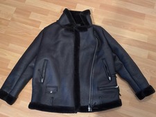 Kunstlederjacke Gr. 48 Schwarz Damen