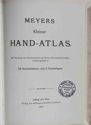Meyers kleiner hand - kleiner, hand-atlas.