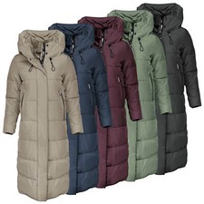 Khujo Damen Winter Stepp Mantel Parka Jacke lang long große Kapuze gesteppt 