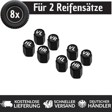 8x Ventilkappen Beschriftet