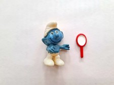 Üei Einzelfigur - Der Eitelkeitsschlumpf von 1983 Peyo + Spiegel Replika