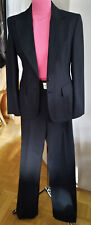 Schwarzer Nadelstreifen-Hosenanzug, Gr.38 von Strenesse tailliert