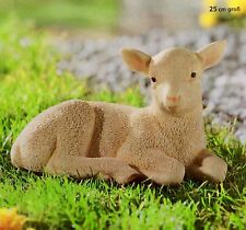 Deko Lamm NEU Dekolamm liegend 25 cm gross für Ostern AUSSEN + INNEN Schaf