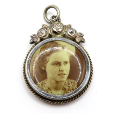 Jugendstil Foto Medaillon