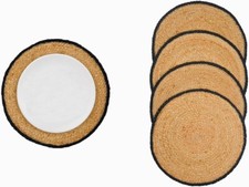 6 x Jute Tischsets Rund