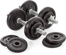 Kurzhantelset mit Koffer, 21 kg, York Fitness, gebraucht, gut erhalten