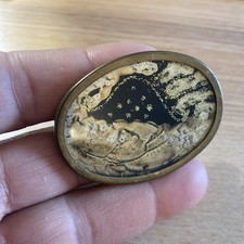 Vintage Emaille Brosche "Space