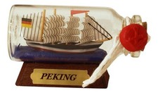 Maritime Deko mit Buddelschiff / Flaschenschiff Peking ca. 6 x 3 cm