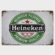 Blechschild Heineken Pilsner Bier Werbeschild Vintage Metallschild TEL3986