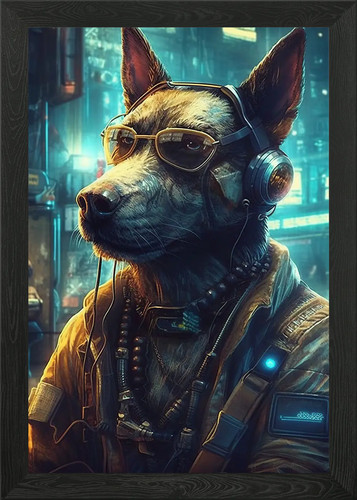 Cyberdog framed wall art - cyberdog,