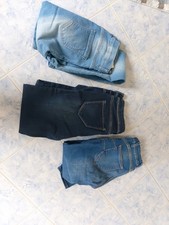 Skinny Slim Jeans Mädchen, 3er-Pack, Größe 158, Blau