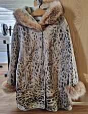 Edler Lammfell Wendemantel Frauen Gr. 50 Beige/Schwarz Sehr Leicht