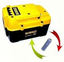 Reparatur Zellentausch für DeWalt Akku 28 V Li 2,2 Ah mit 2,5 Ah