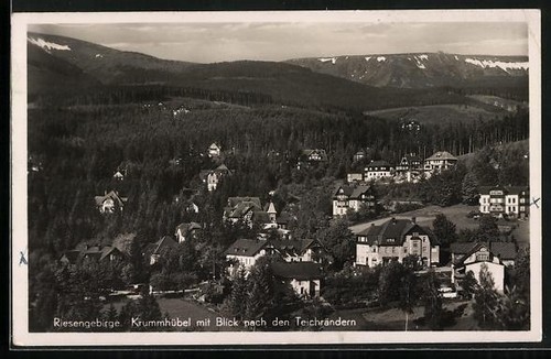 Krummhübel blick nach den - krummhübel,,