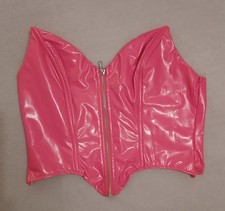 Lack Corsage in Rosa Grösse L