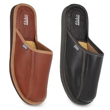 Hausschuhe Herren Leder braun