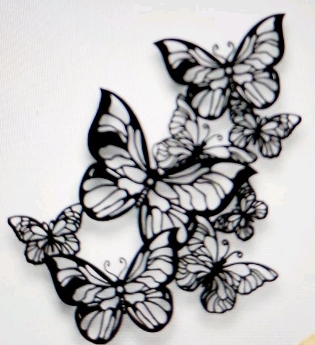 Retro schmetterlinge schwarz - retro,