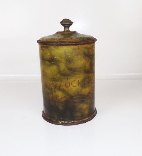 Alte zuckerdose blechdose - alte,