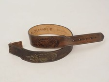 B Jungle Ledergürtel Wechselgürtel braun Motive 85 cm / 4,5 cm handmade in Italy