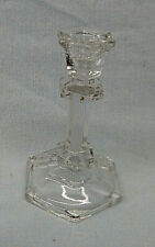 17408. Schöner Kerzenständer  Kerzenleuchter   6eckig   Glas  klar