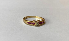 Rubin Diamant Ring 585 er Gelbgold Gr. 59 / 19