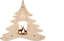 Fensterbild Holz Weihnachten