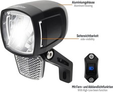 LED-Scheinwerfer Alu 8-48V E-Bike 150LUX 170Lux Fernlicht Frontlampe Vorderlicht