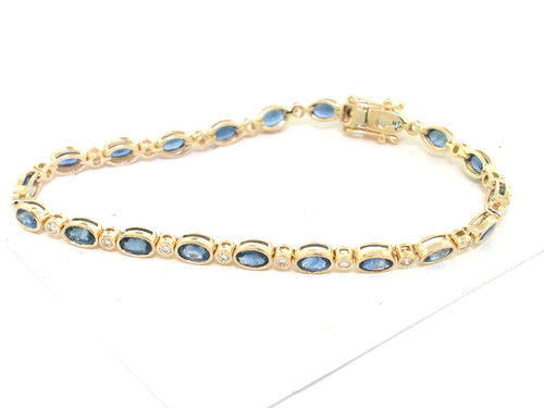 Saphir armband 585 - saphir, gelbgold