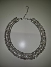 Halskette silber Glitzersteine