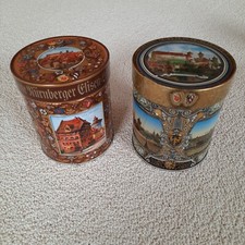 2x Plätzchendose Blechdose Dose alt rund Lebkuchen Nürnberg Sammler Liebhaber