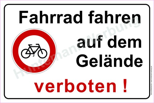 Verbotsschild fahrrad fahren - verbotsschild,