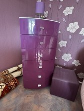 Kommode Schrank Front Rund Lila