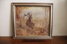 ALTES ÖLBILD  HIRSCH HOLZRAHMEN  SIGNIERT A.WURZIGER 1942