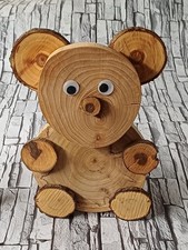 A5 Teddybär Holz Baumscheibe