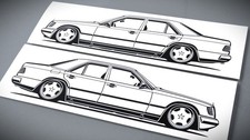 Mercedes W124 Aufkleber