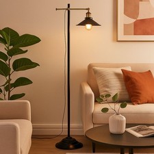 RETRO Steh Beleuchtung Wohn Zimmer Landhaus Stil Lese Strahler höhe verstellbar