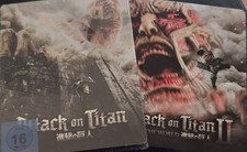 ATTACK ON TITAN 1 + 2 / I +II - BLU-RAY LIMITED STEELBOOK - 1x TOP + 1x Neu