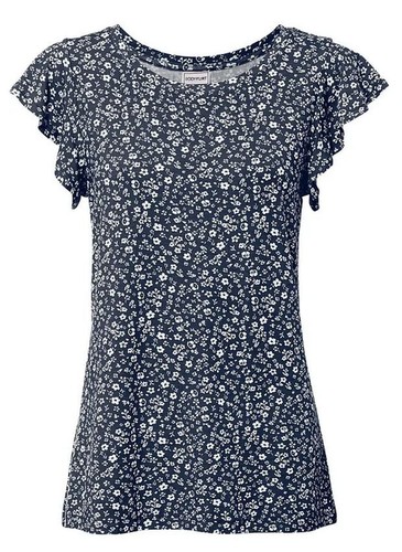 Damen tunika shirt blau weiß - damen,