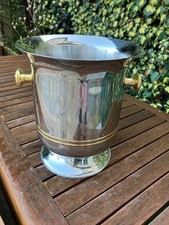 WMF Sektkühler Cromagan Edelstahl NEU Rarität Silber- Gold-Farbend