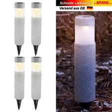 4x LED Solarleuchte Lampe Stein-Optik | Garten Balkon Terrasse wetterfest, Eaxus